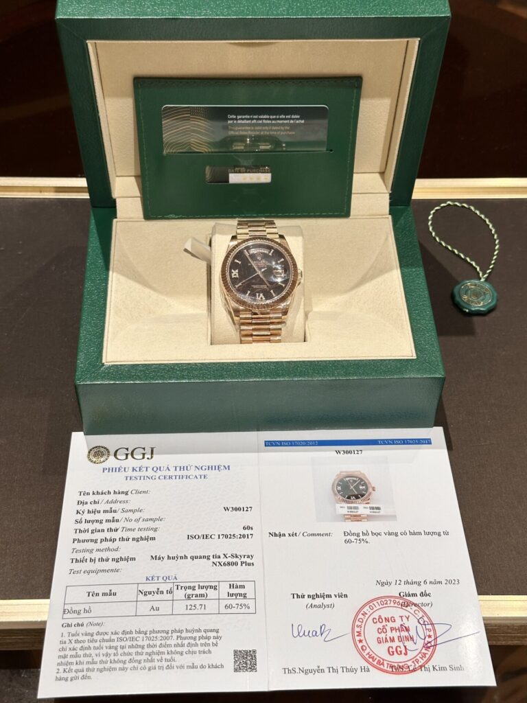 Đồng Hồ Rolex Day-Date Bọc Vàng Hồng Mặt Nham Thạch 40mm (1)