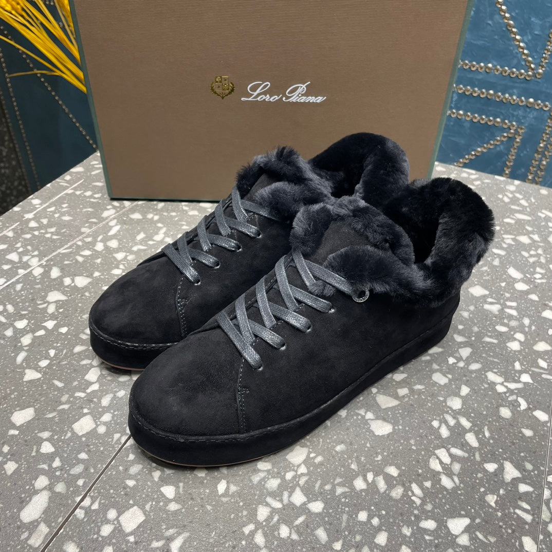 LP WINTER NUAGES SNEAKERS BLACK LAMBSKIN、mysite、Cacoeks