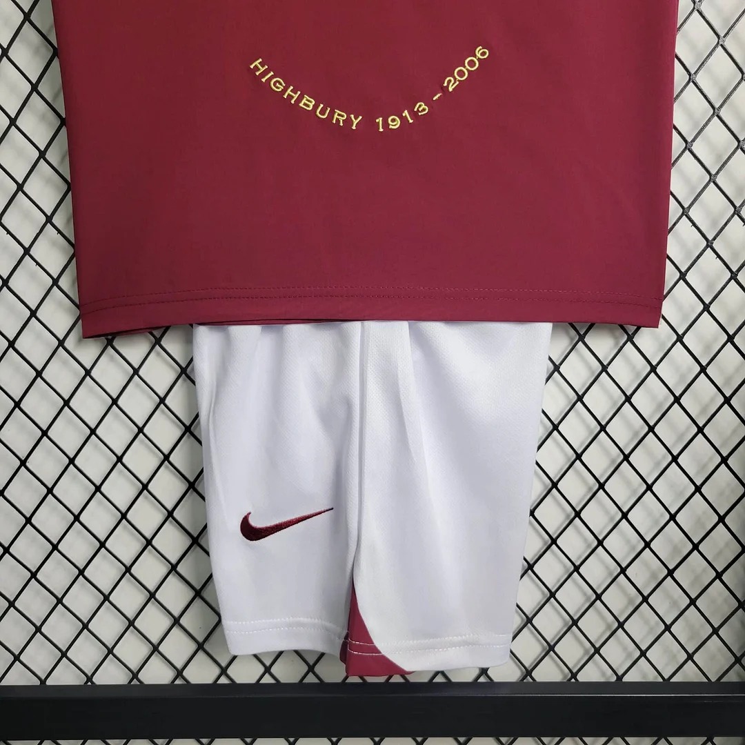 ManixJersey.com | Retro Arsenal 2005-06 Home Stadium Kids Kit -Customize Name, Number and Patch | Worldwide Shipping