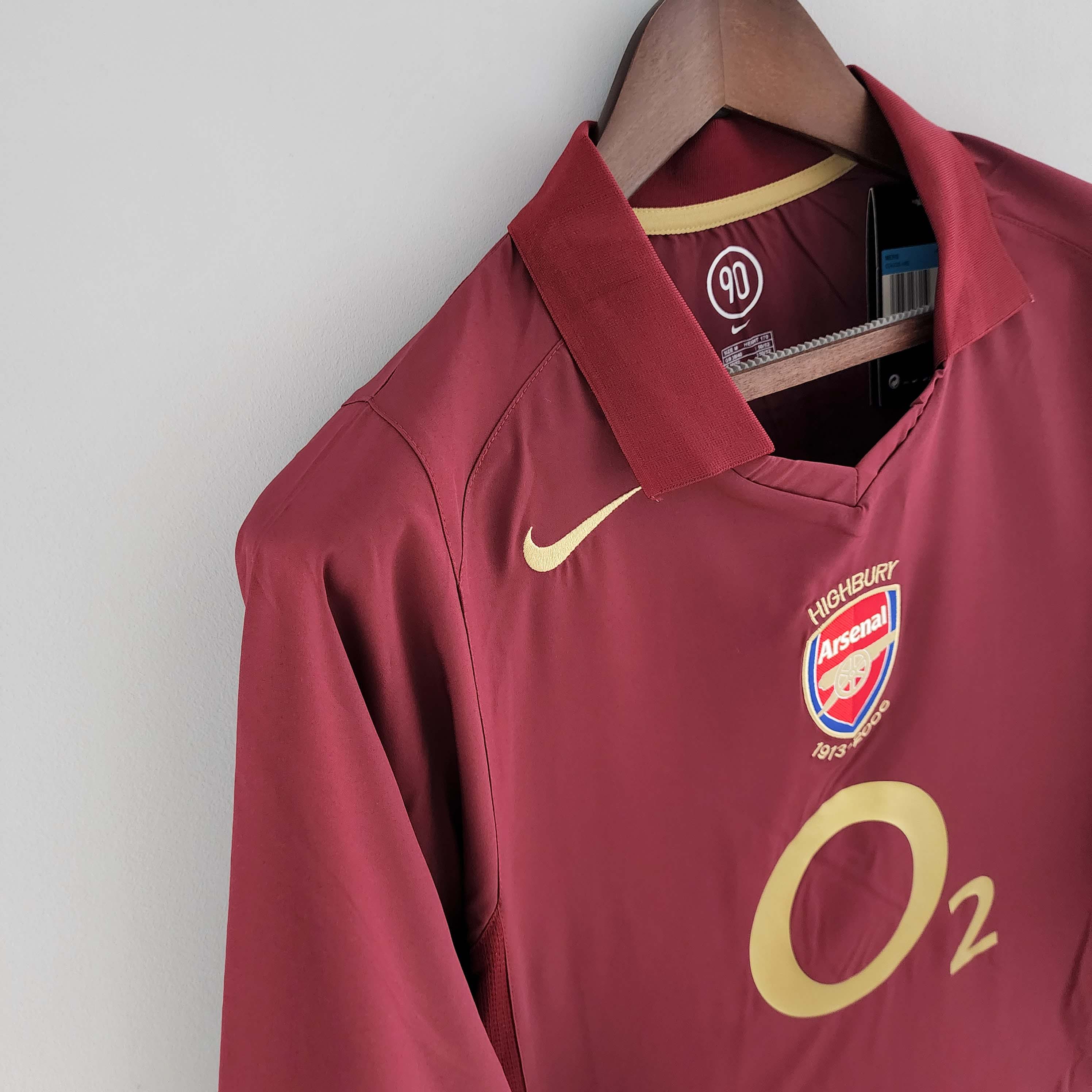 2005/2006 Retro Long Sleeve Arsenal Home Football Shirt 1:1 Thai Quality:football jersey mysite: unitedjerseyfootball 邓江浪:football