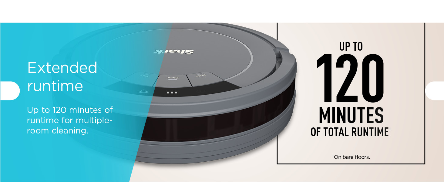 Cliff Sensors Avoids Bumping Low Profile Extended Runtime