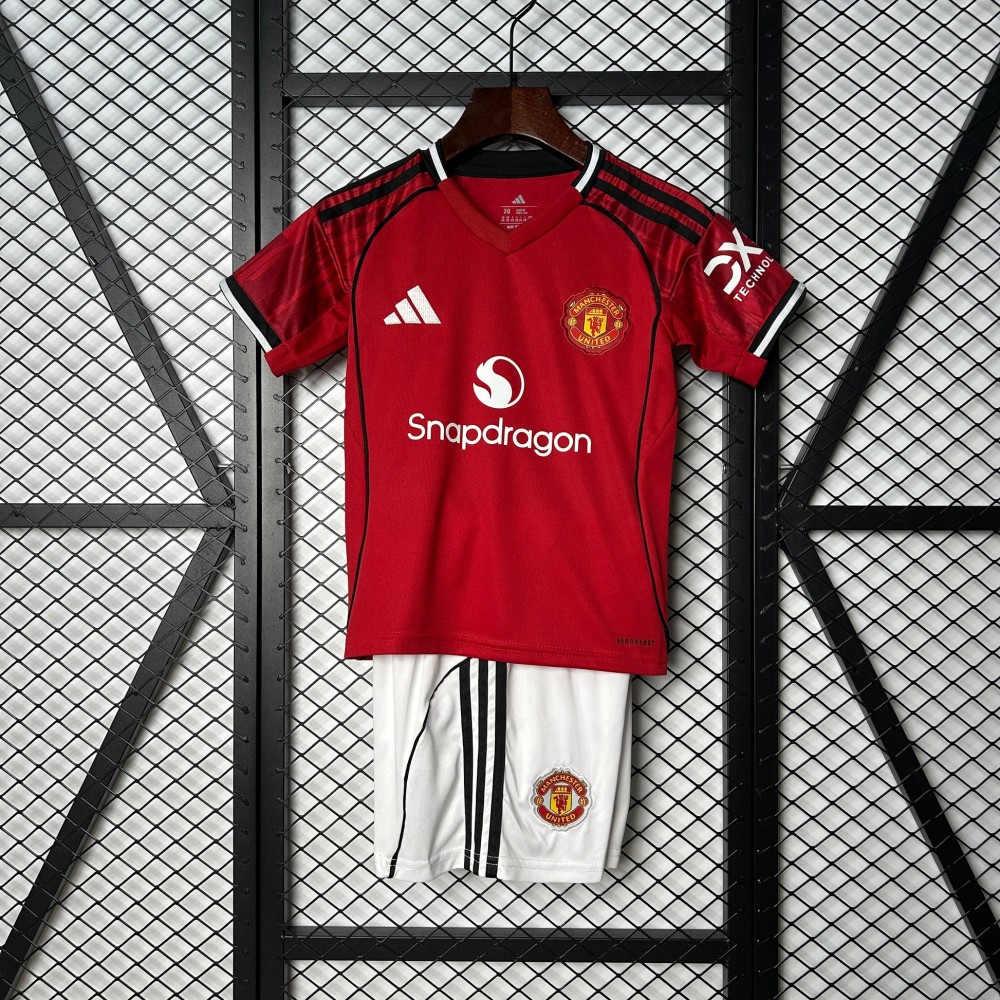 25/26 Manchester United Home Football Shirt Kids Size Suit-mysite Custom Football Kit- Nextkits