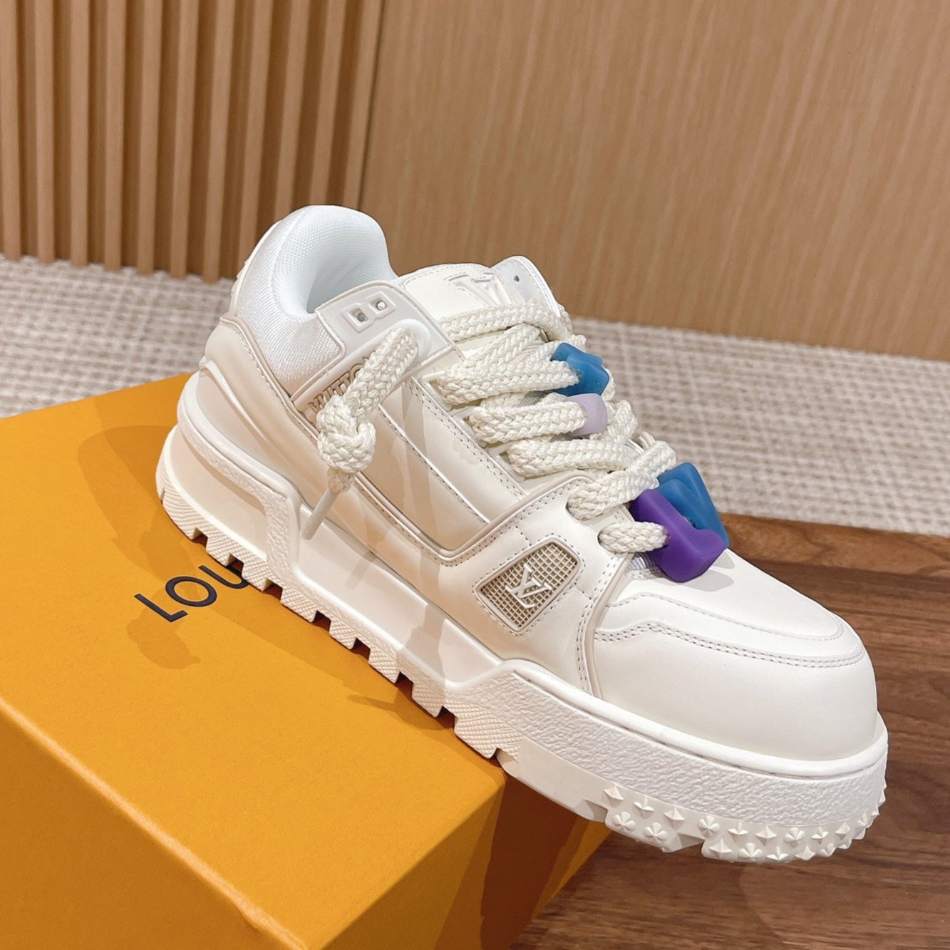 LV Trainer Maxi Sneaker White Calfskin、mysite、Cacoeks
