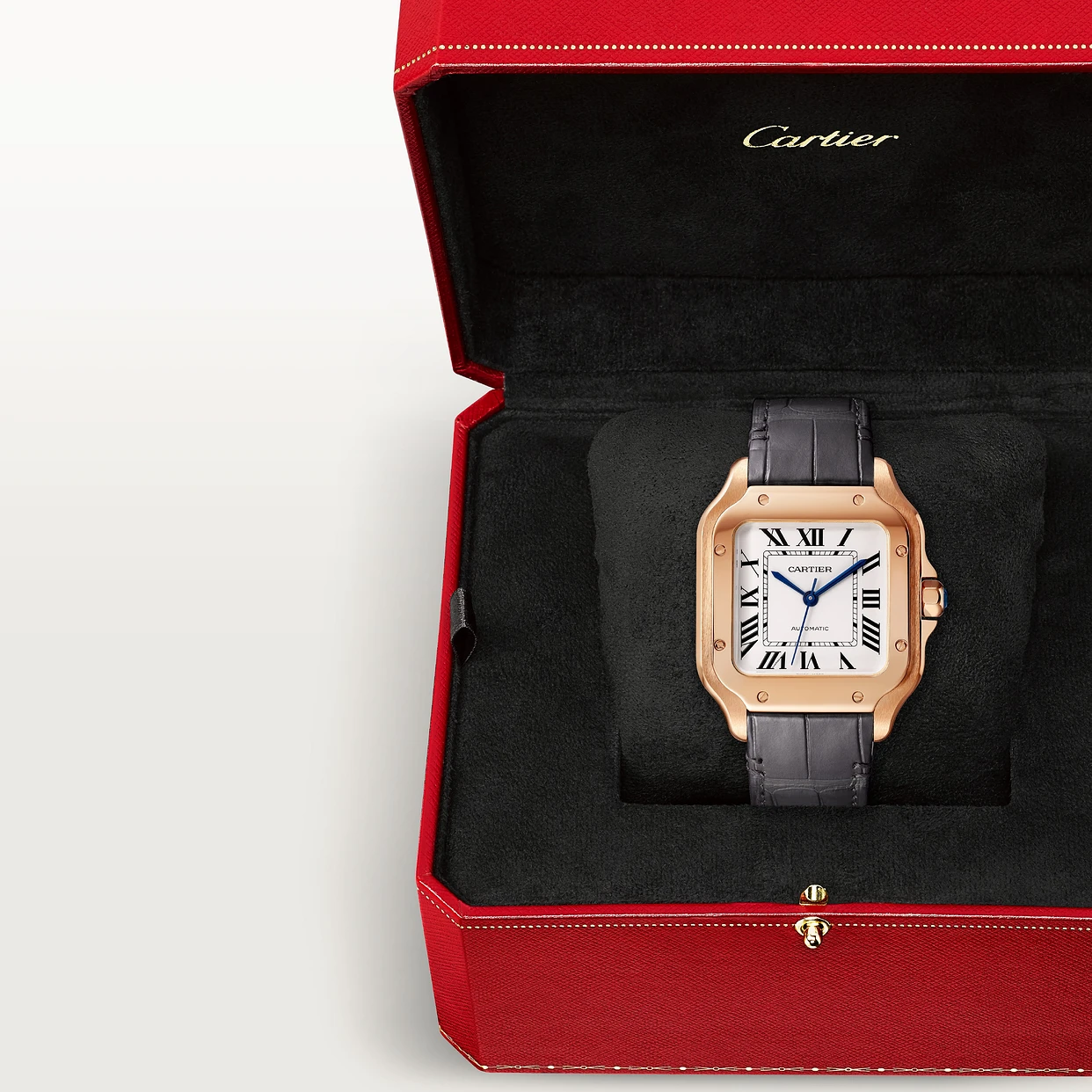 Super Clone 1:1 CARTIER SANTOS Medium Model Rose Gold WGSA0028 Replica-fasswatch