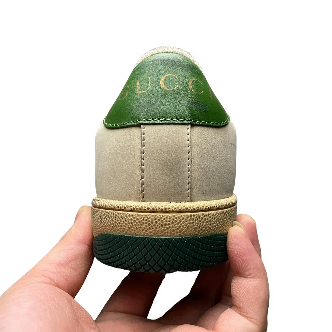 Gucci Screener Distressed Sneaker Green Beige、mysite、Cacoeks