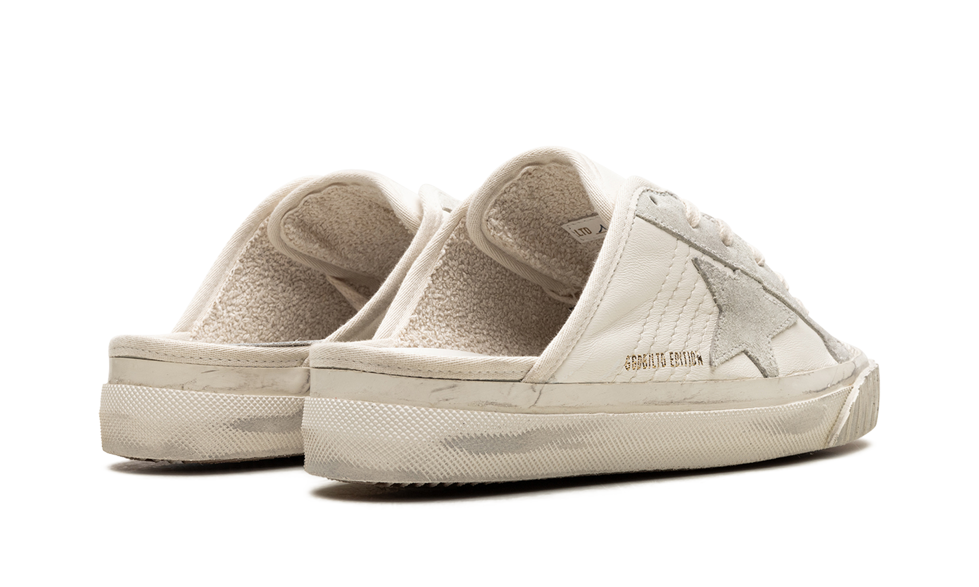 SUPER-STAR SABOT TOE CAP AND HIGH SOLE LEATHER UPPER TOE AND TONGUE SUEDE STAR "WHITE ICE"、mysite、Cacoeks