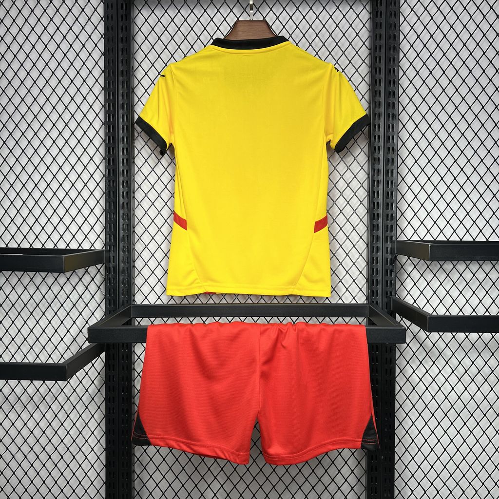 Higojerseys-RC Lens 24-25 Home Stadium Kids Kit