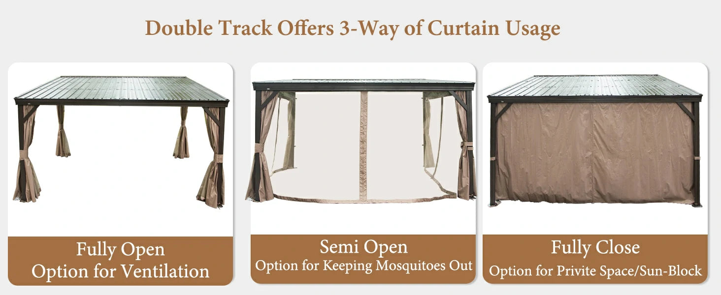 Domi Outdoor Living wall-mounted hardtop gazebo
