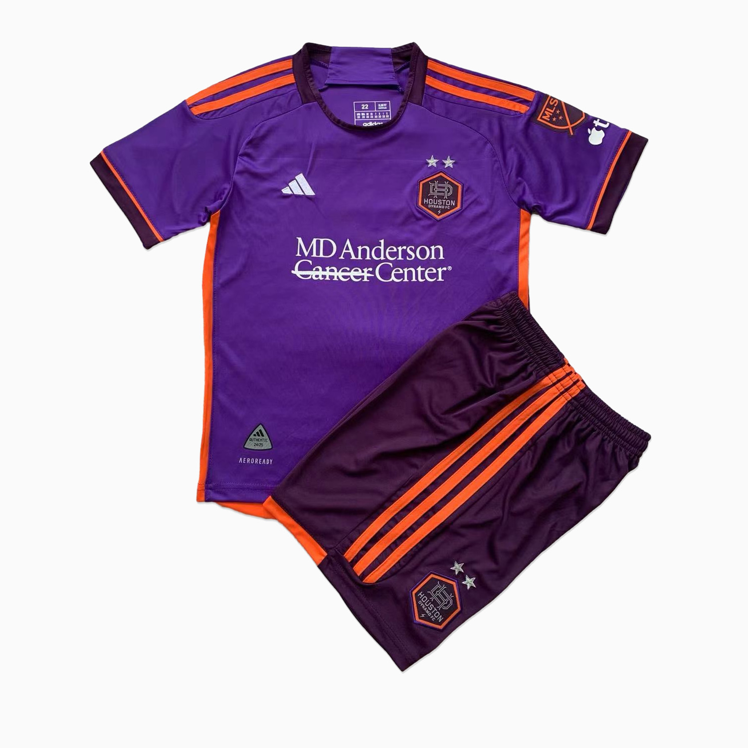 Higojerseys-Houston Dynamo 2024 Away Stadium Kids Kit