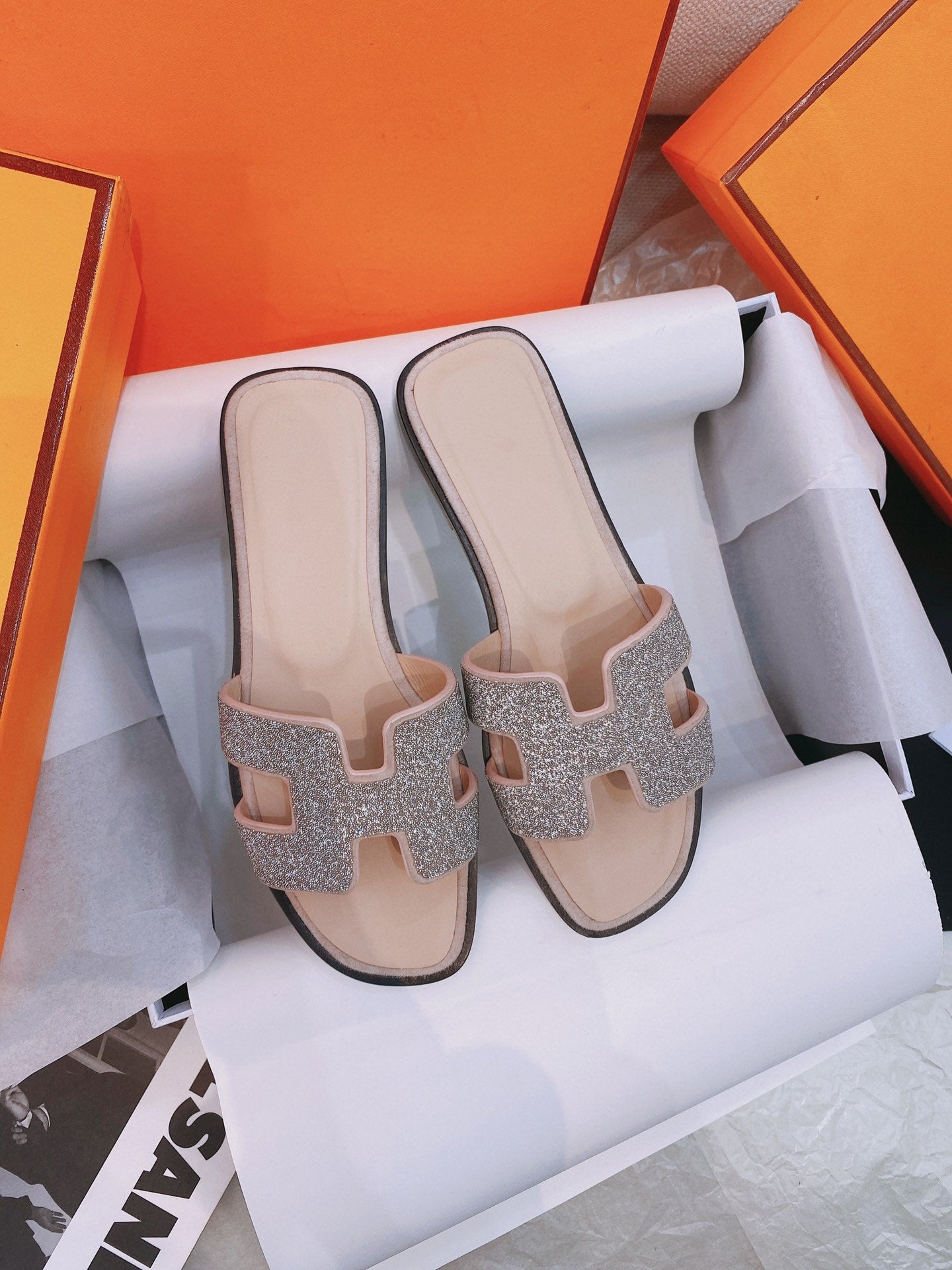 0ran Sandal Caviar Light Brown Leather、mysite、Cacoeks