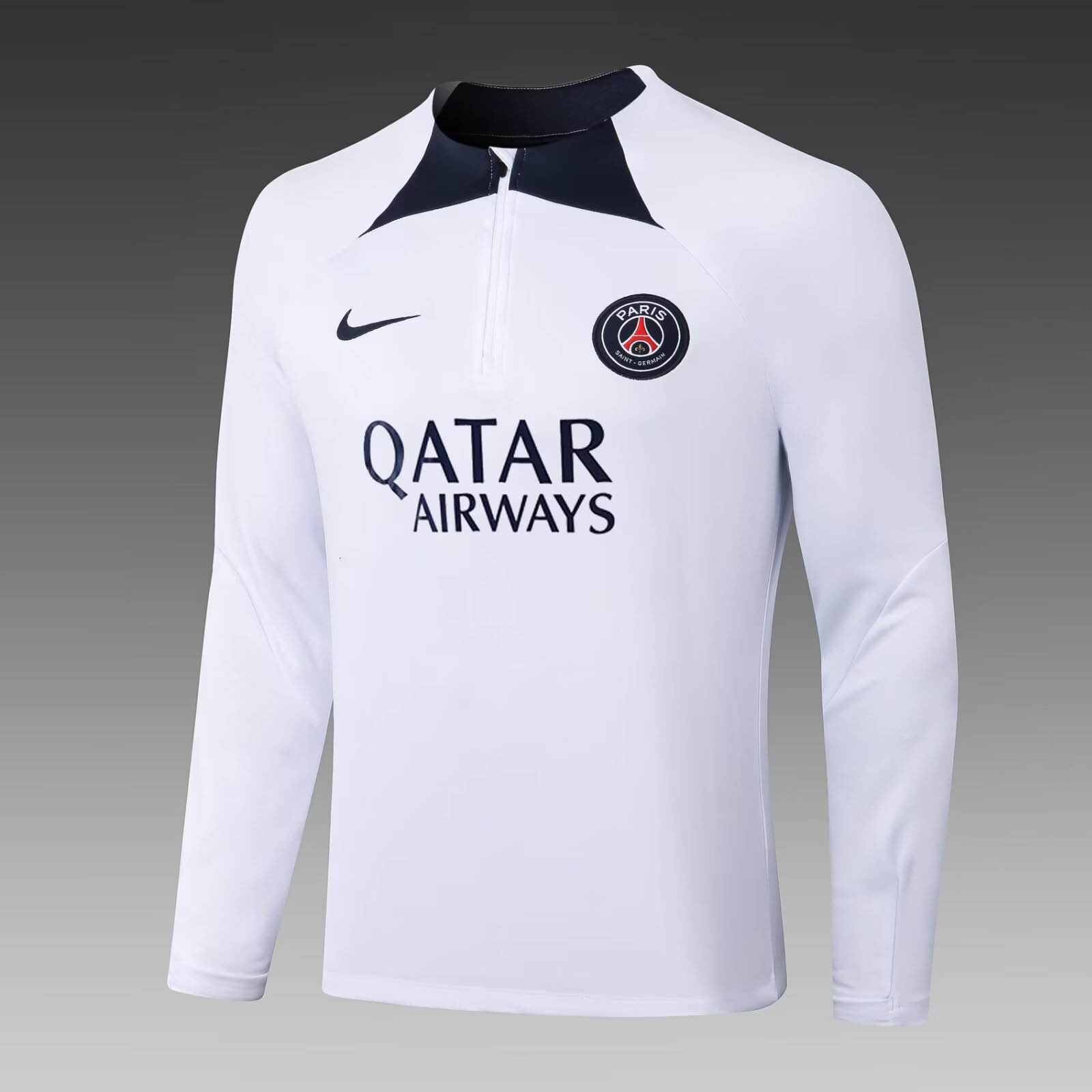 2022/2023 Psg Paris Saint-Germain Half-Pull Training Suit White Set:football jersey mysite: unitedjerseyfootball 邓江浪:football