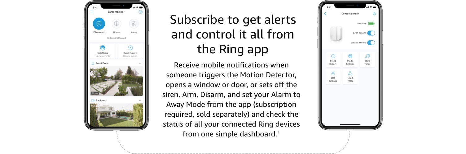 Subscribe to control it all from the Ring app