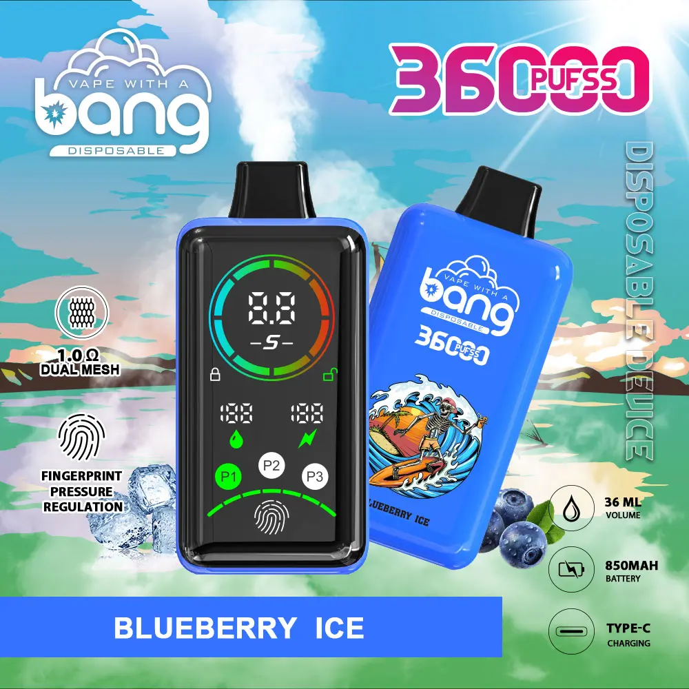 (Box of 3) Bang 36000 Power Advanced Fingerprint Power Regulation 36K Puffs Disposable Vape