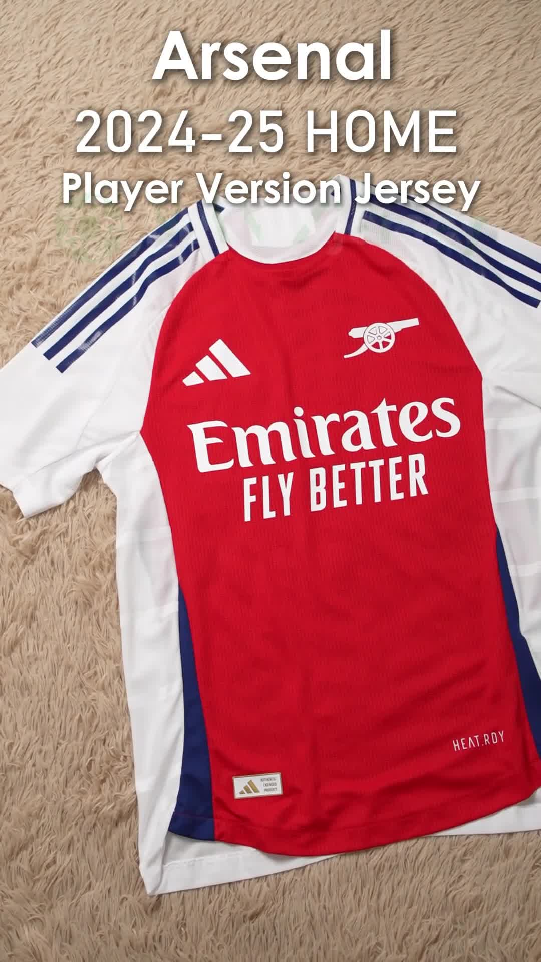 ManixJersey.com | Arsenal 24-25 Home Stadium Jersey - Player Version -Customize Name, Number and Patch | Worldwide Shipping