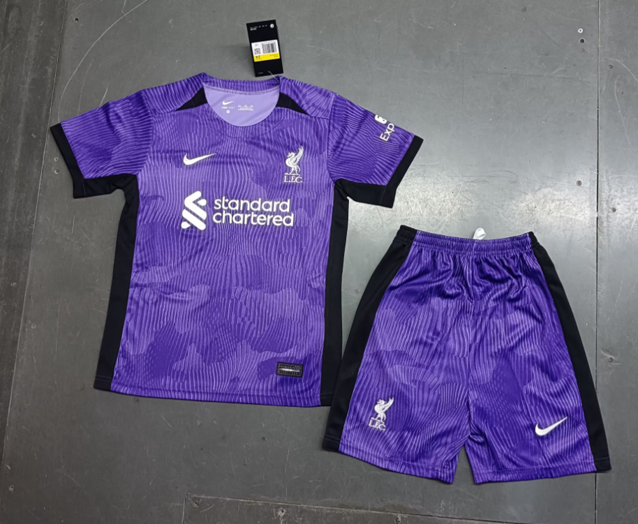23/24 Liverpool Third Football Shirt Kids Size Suit Children’s Liverpool shirts-mysite Custom Football Kit- Nextkits