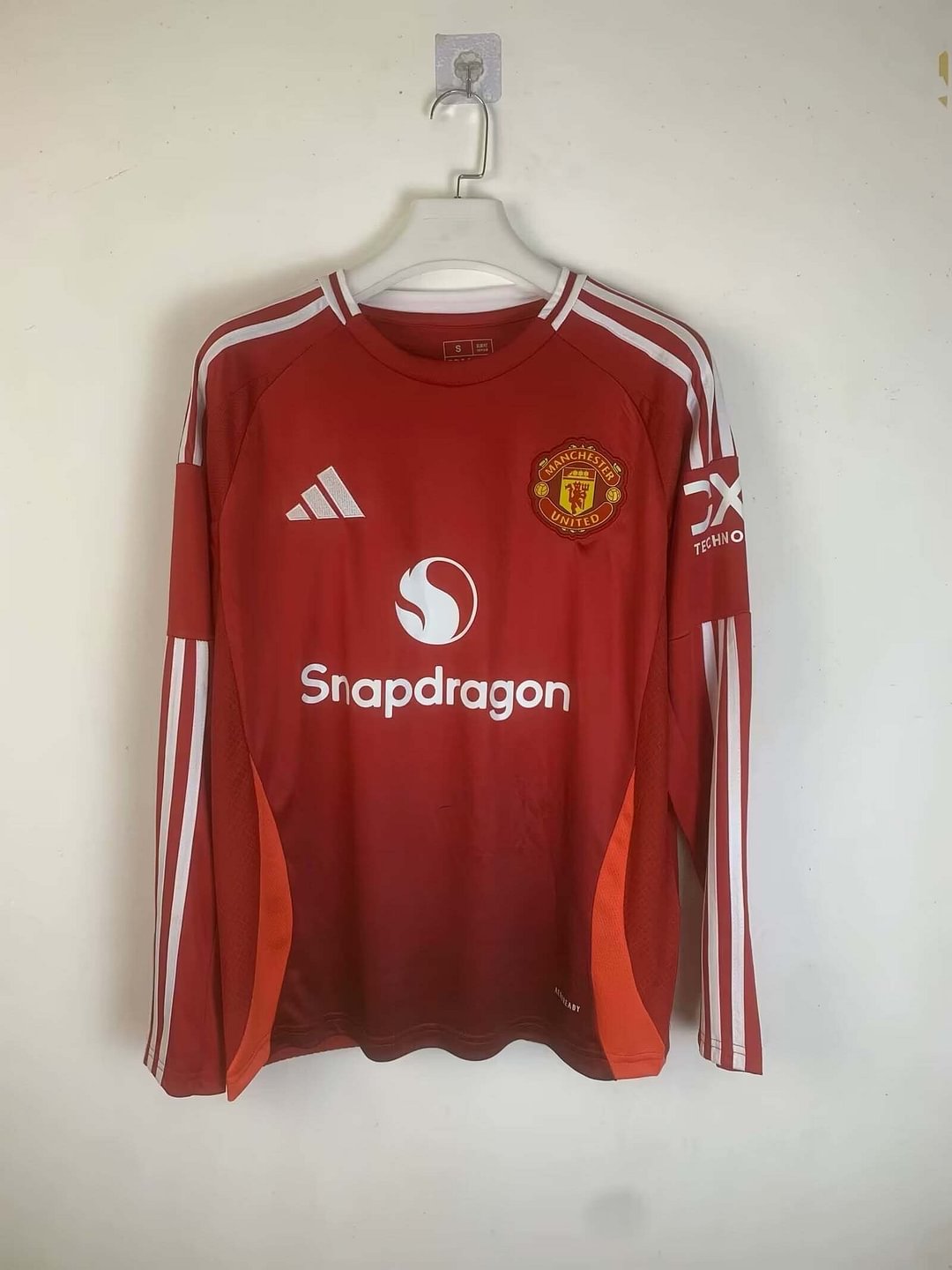 24/25 Long Sleeve Manchester United Home Football Shirt-mysite Custom Football Kit- Nextkits