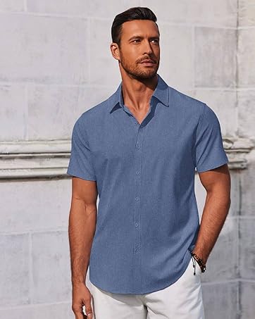 button down casual shirt for men
