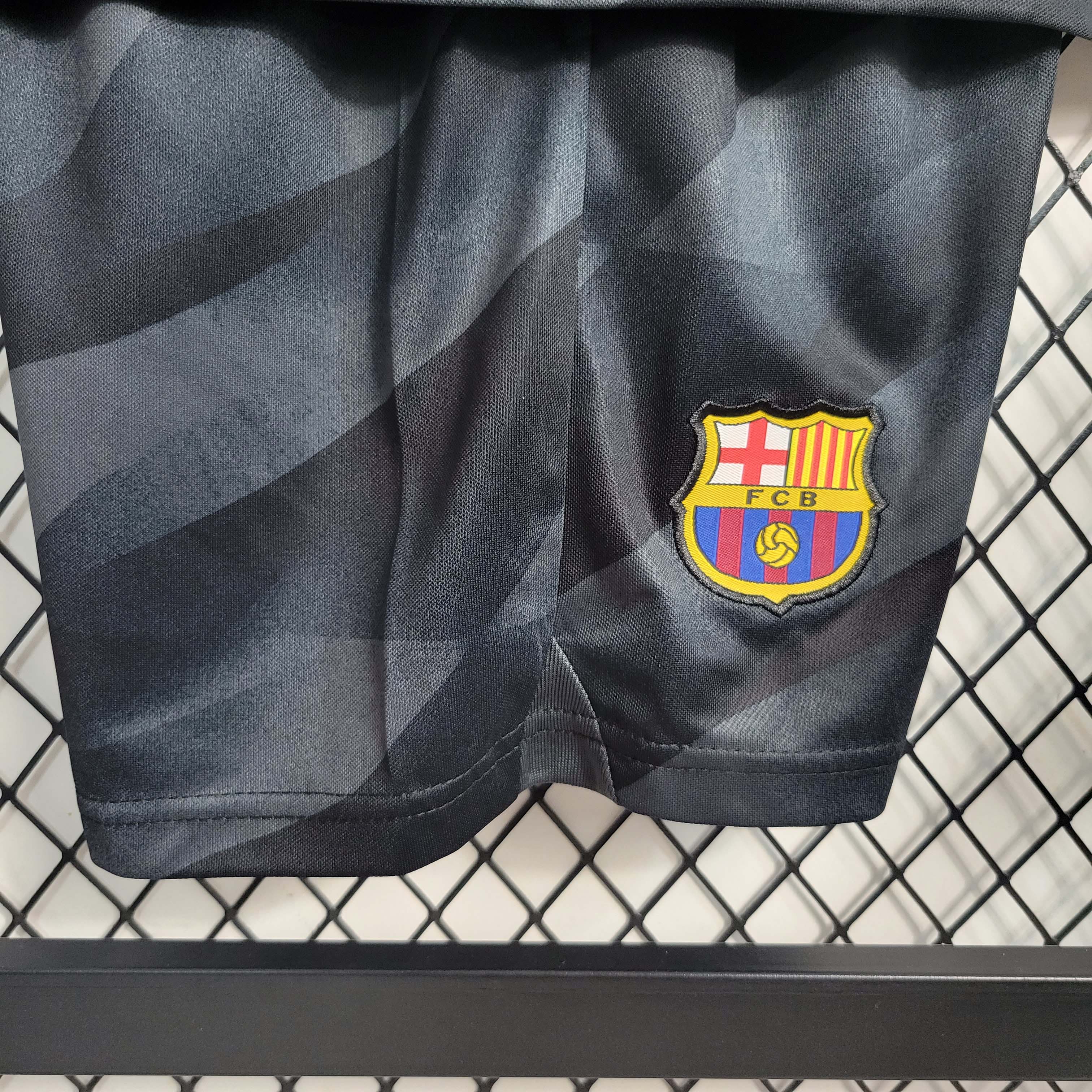 2023/2024 Barcelona Goalkeeper Black Football Shirt 1:1 Thai Quality Kids Size:football jersey mysite: unitedjerseyfootball 邓江浪:football