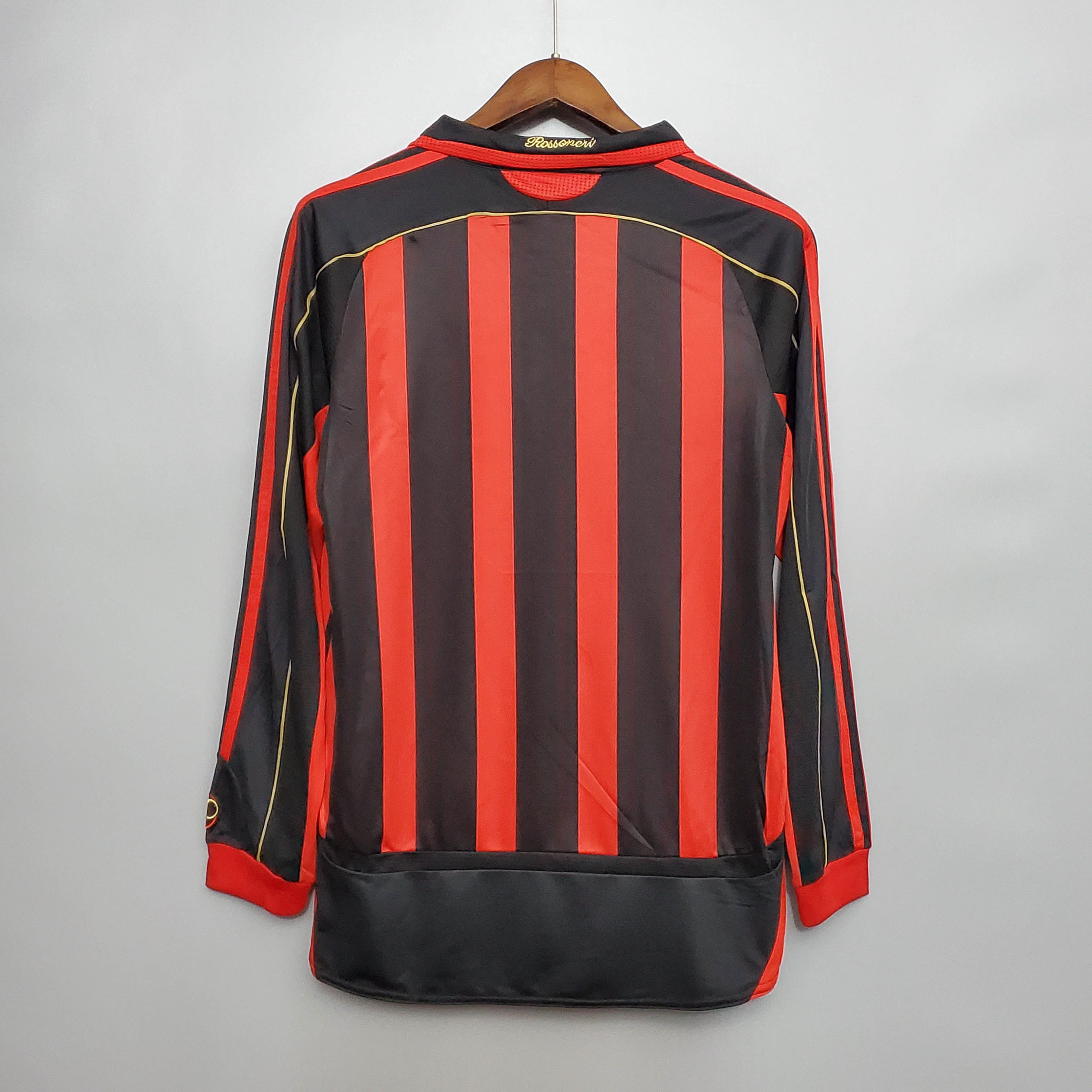2006/2007 Retro Long Sleeve AC Milan Home Football Shirt 1:1 Thai Quality:football jersey mysite: unitedjerseyfootball 邓江浪:football