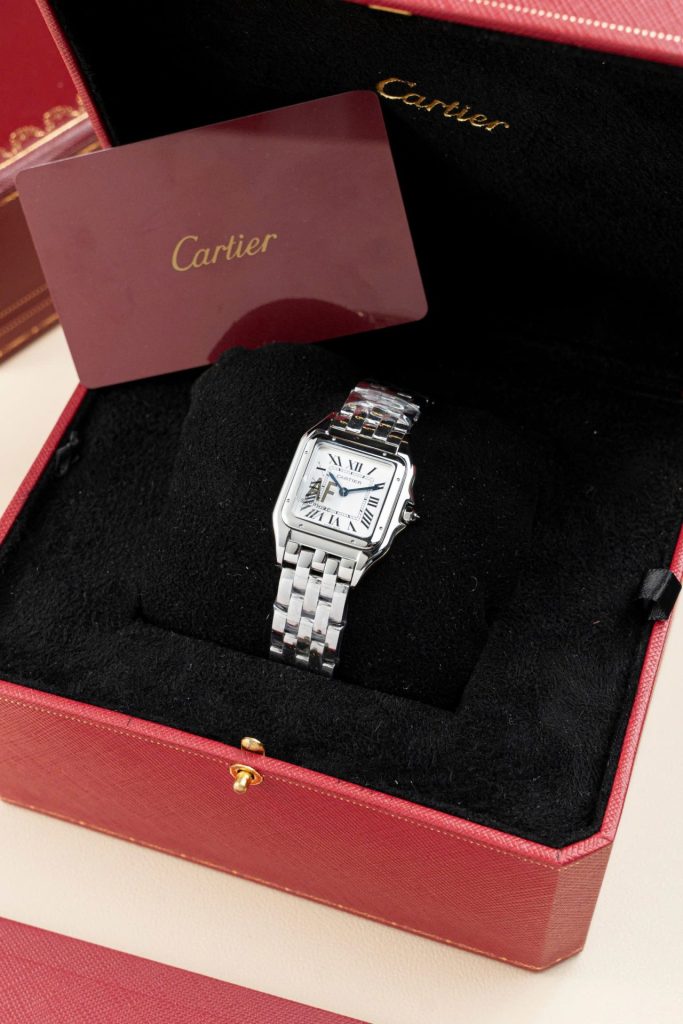 Đồng Hồ Cartier Panthere WGPN0007 Rep 11 Nữ Mặt Trắng Máy Pin 27x37mm (2)