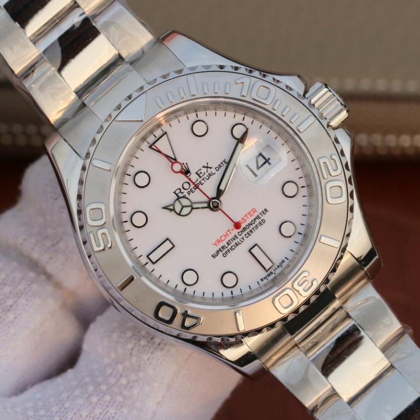 brand Rolex Yacht Master 1 Pure Silver ( Black & White Dial ) Stainless Steel 40mm luxury watch for sale – NeveReL