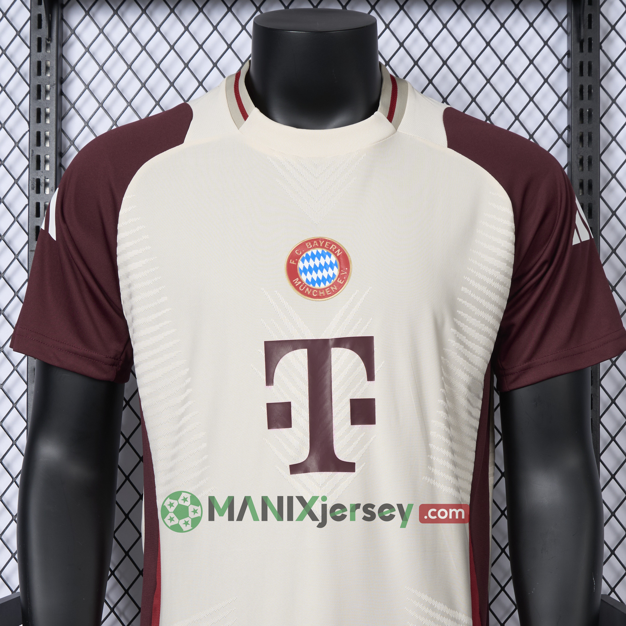 ManixJersey.com | Bayern Munich 24-25 Apricot & Red Training Jersey - Player Version -Customize Name, Number and Patch | Worldwide Shipping