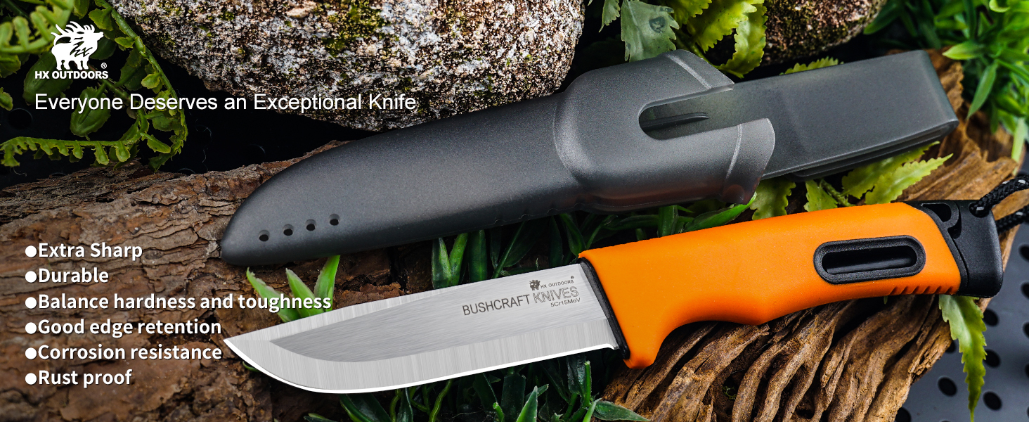 orange camping knife