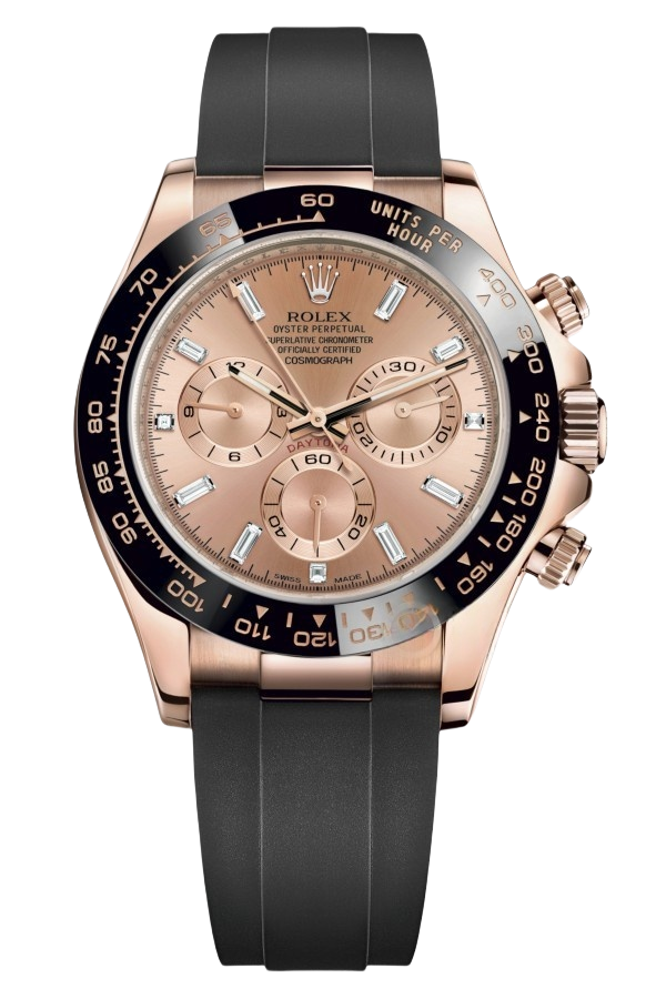 Rolex Cosmograph Daytona Super Clone Swiss Replica Watch 18k Everose Gold Oysterflex Strap Sundust Dial Ref M116515LN-0021