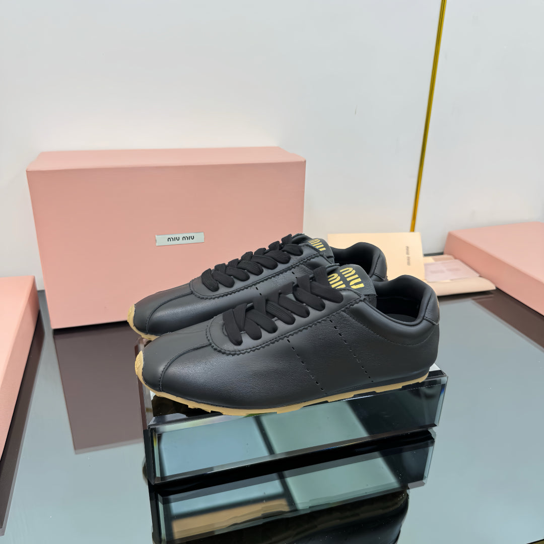 PLUME NAPPA SNEAKERS IN BLACK CALFSKIN、mysite、Cacoeks