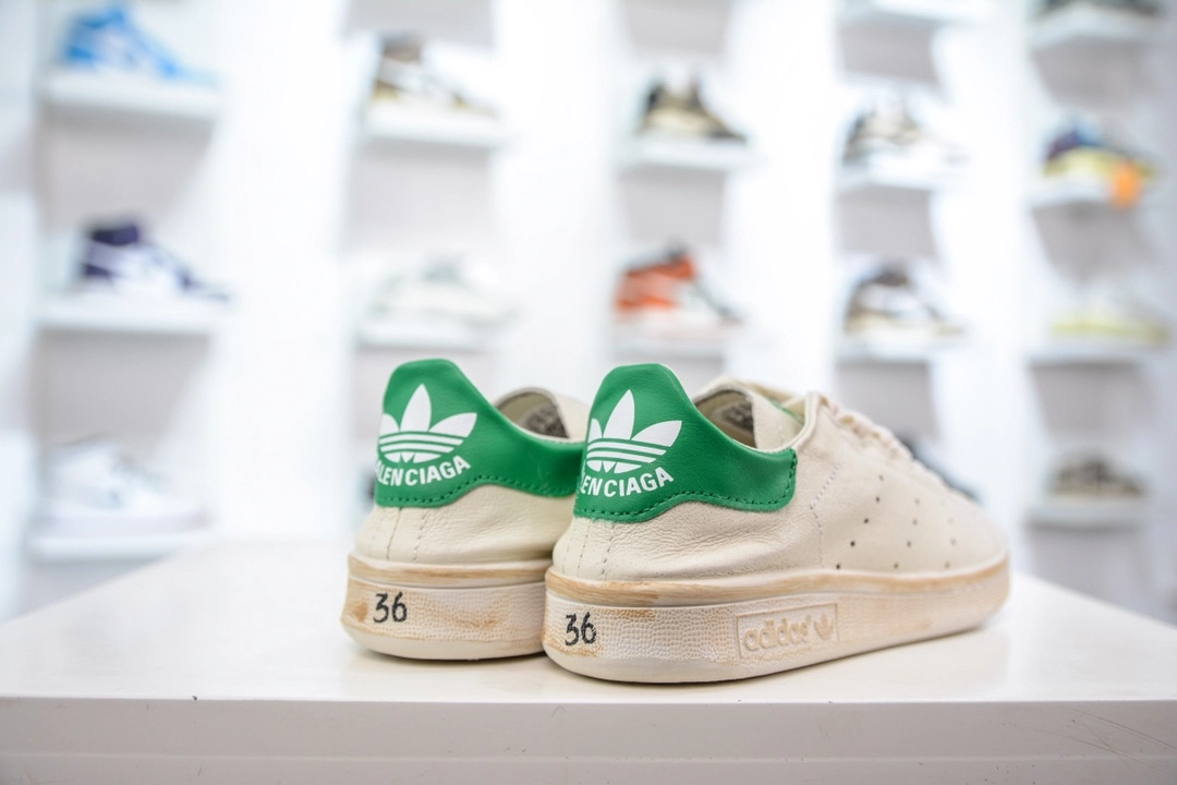 Balenciaga x Adidas Stan Smith Sneaker in Off White Green、mysite、Cacoeks