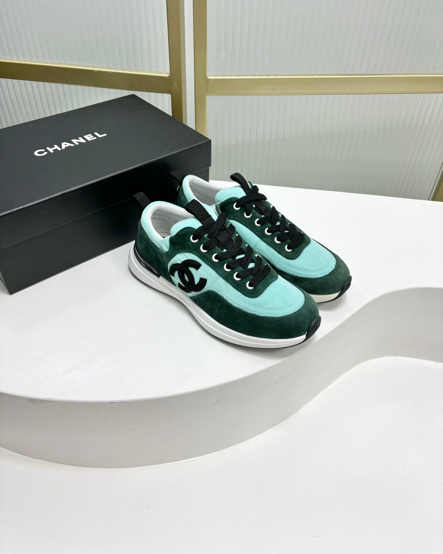 SNEAKER IN GREEN MINT MIX FOREST GREEN SUEDE、mysite、Cacoeks