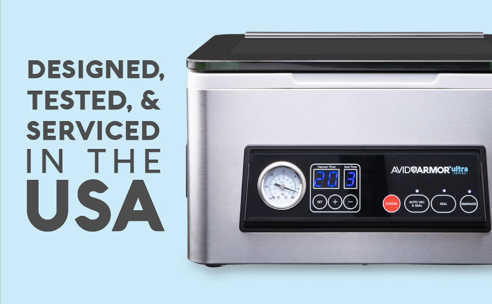 Avid Armor USV20 Chamber Vacuum Sealer Vac Liquids Liquid-Rich Foods Marinate Sous Vide Infuse Foods