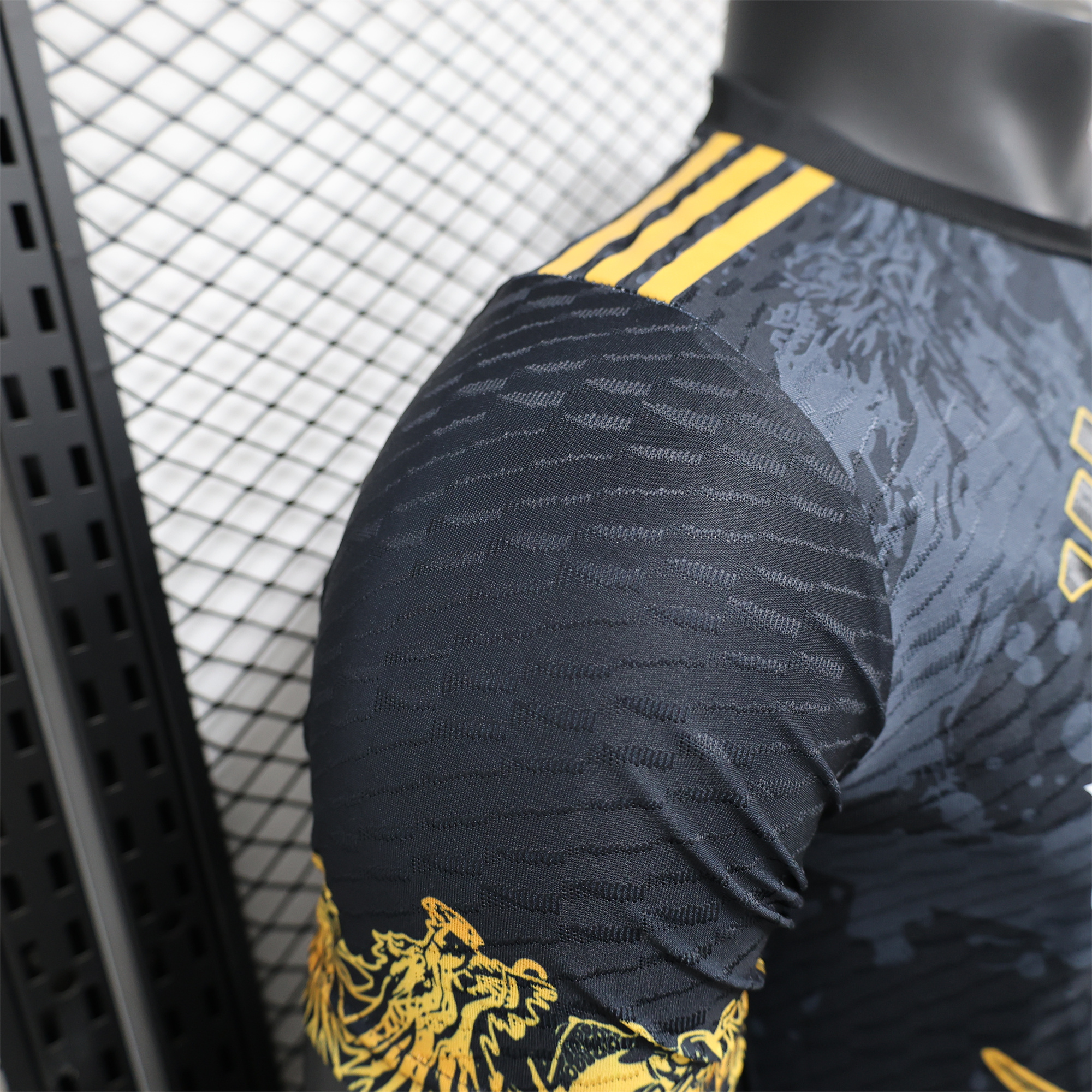 JerseysGala.com | Real Madrid 24-25 Gold Loong Black Special Edition Jersey - Player Version -Customize Name, Number and Patch | Worldwide Shipping