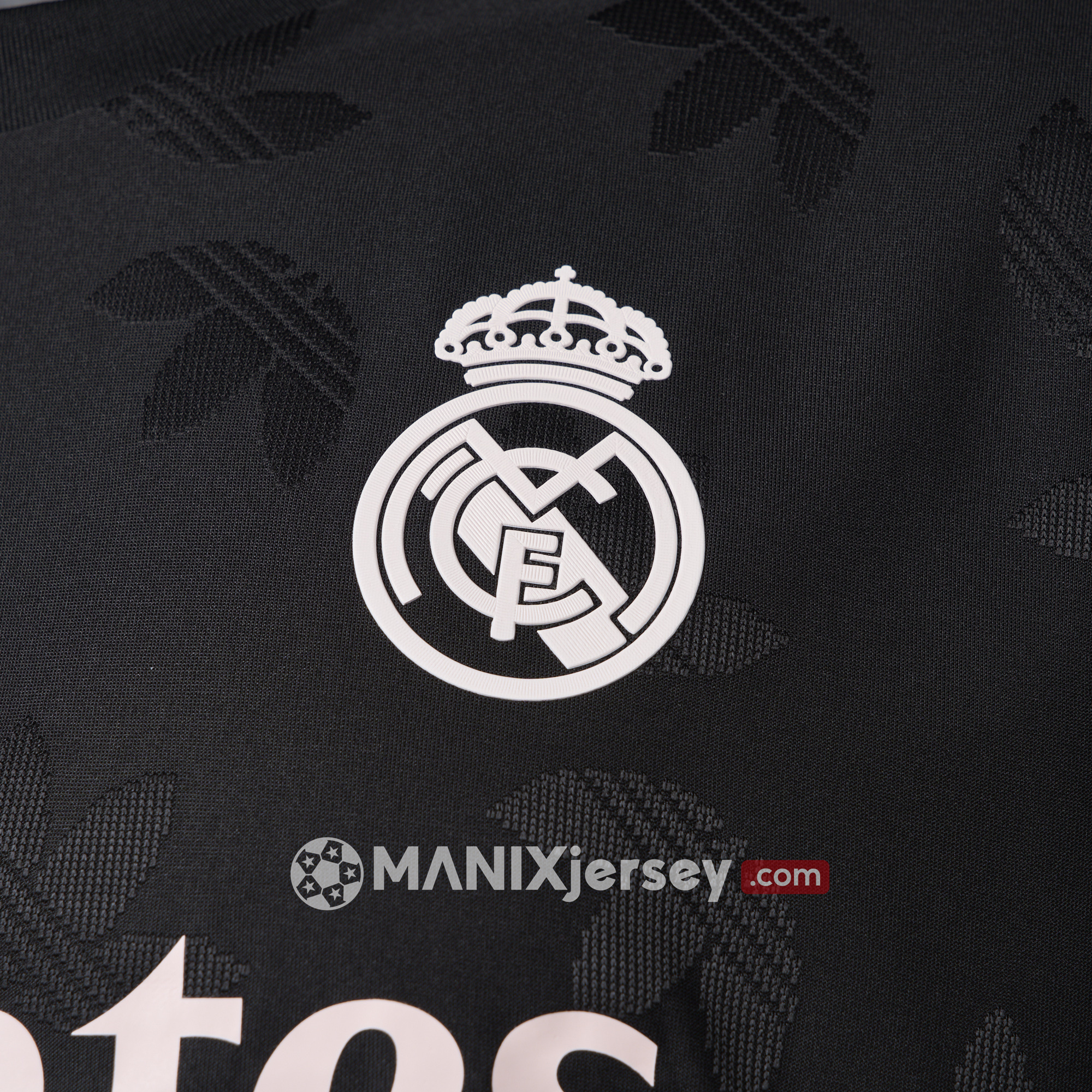 ManixJersey.com | Real Madrid 24-25 Trefoil Black Jersey - Player Version -Customize Name, Number and Patch | Worldwide Shipping