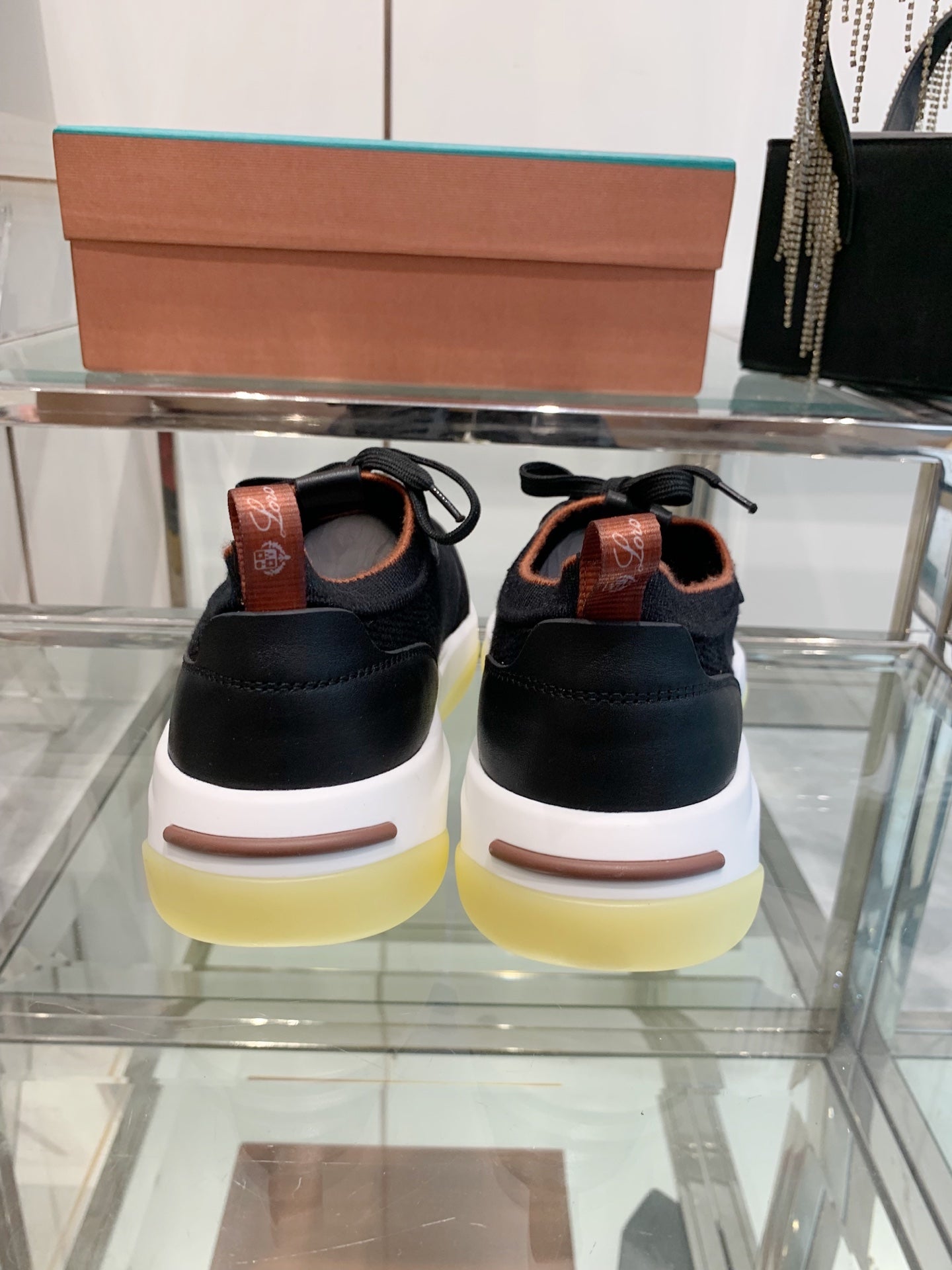 SNEAKER IN BLACK CANVAS MIX SUEDE WITH LAMBSKIN、mysite、Cacoeks