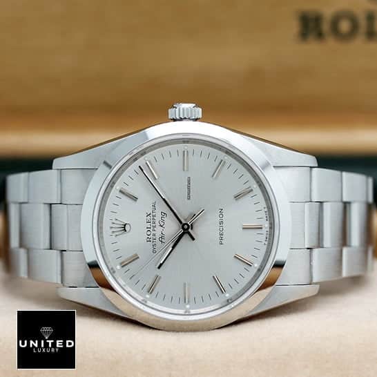 Rolex Air-King 5500 Replica 5 Rolex Air King 5500 Replica Stainless Steel Case Steel Crown Pusher