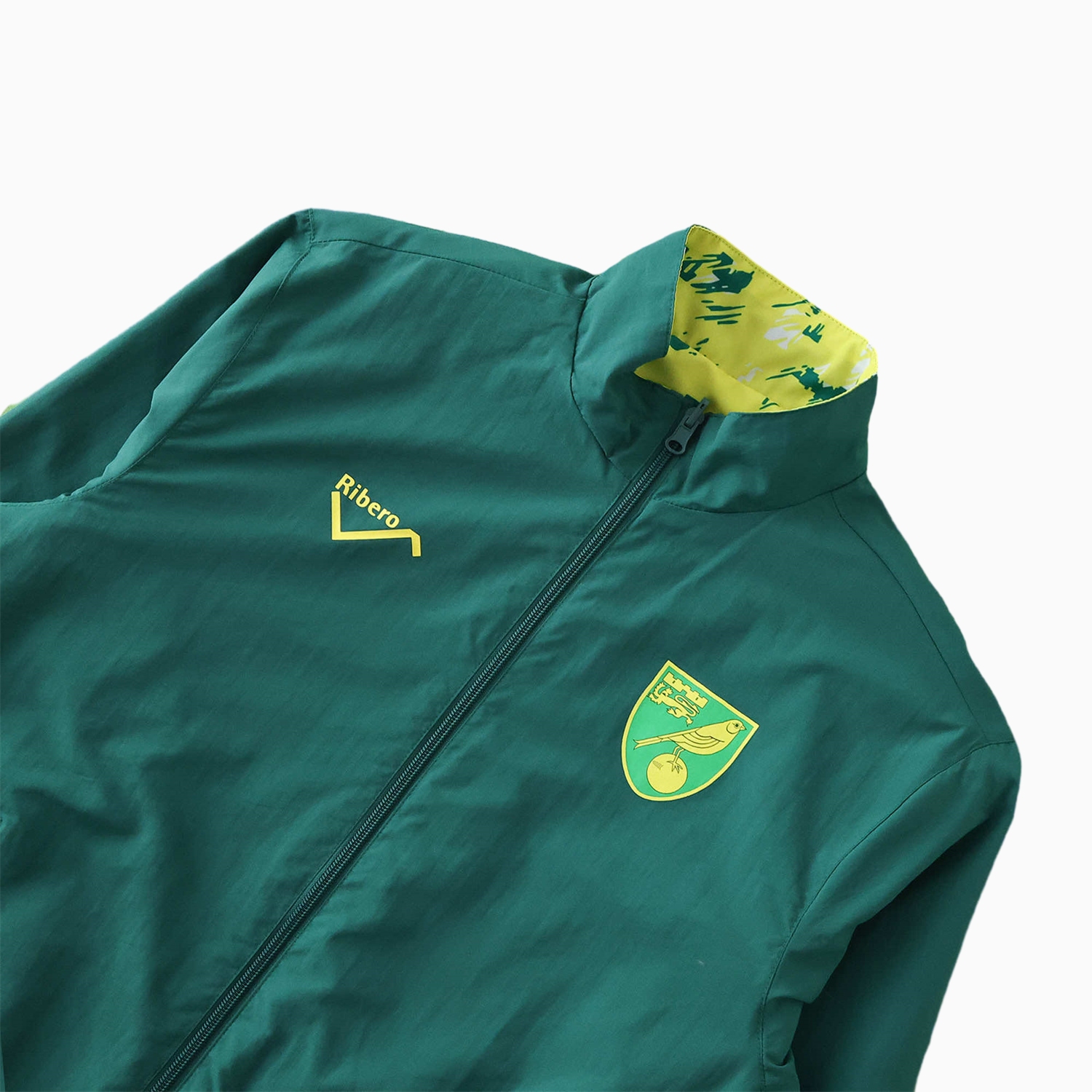 Funinjersey-Norwich City 1992-94 Retro Style Double Sided Reversible Windbreaker - Green & Yellow