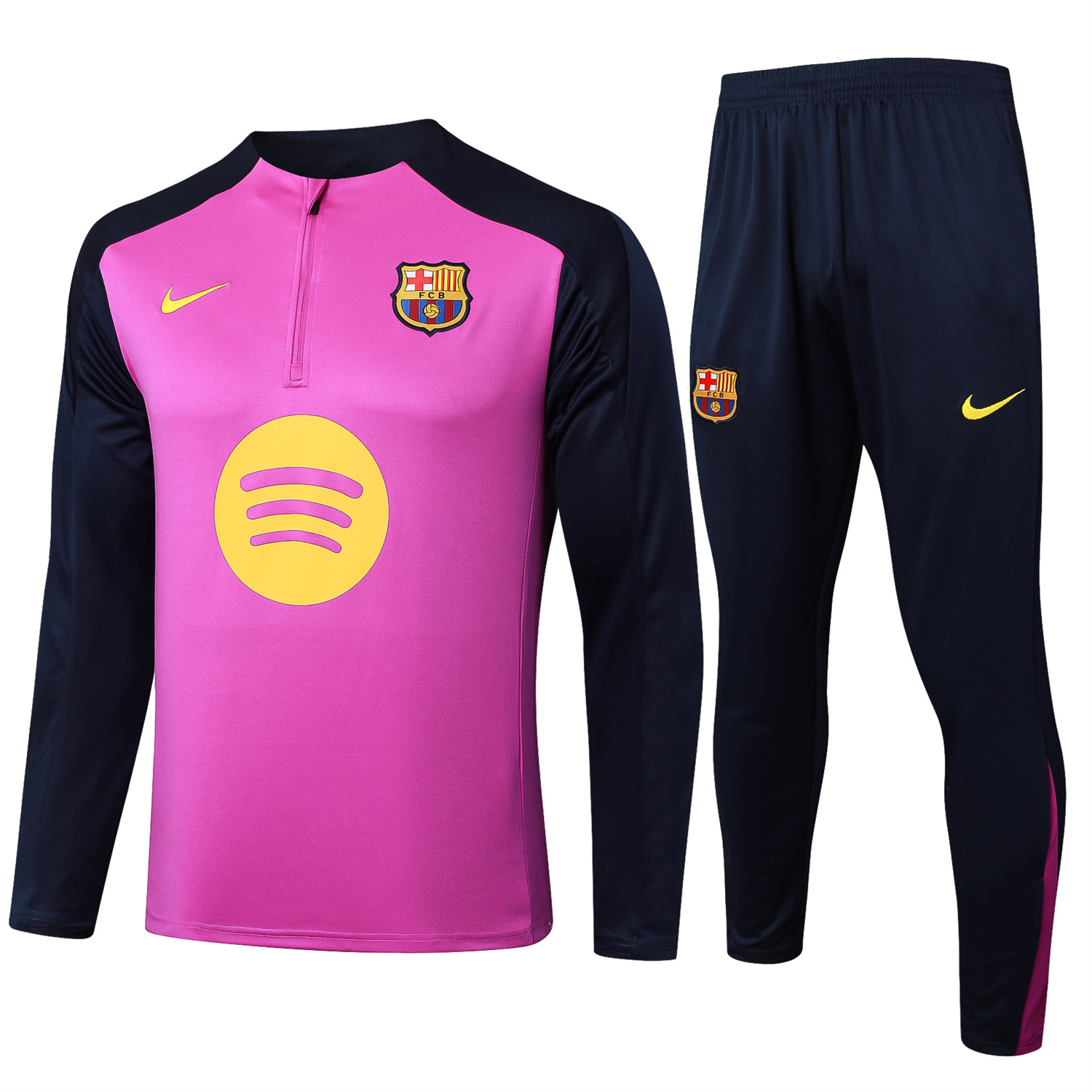 UltraTrikot-Barcelona 25-26 Long Sleeve Training Set - Purple Top and Deep Blue Pants