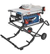 BOSCH GTS15-10 10 In. Jobsite Table Saw with Gravity-Rise Wheeled Stand