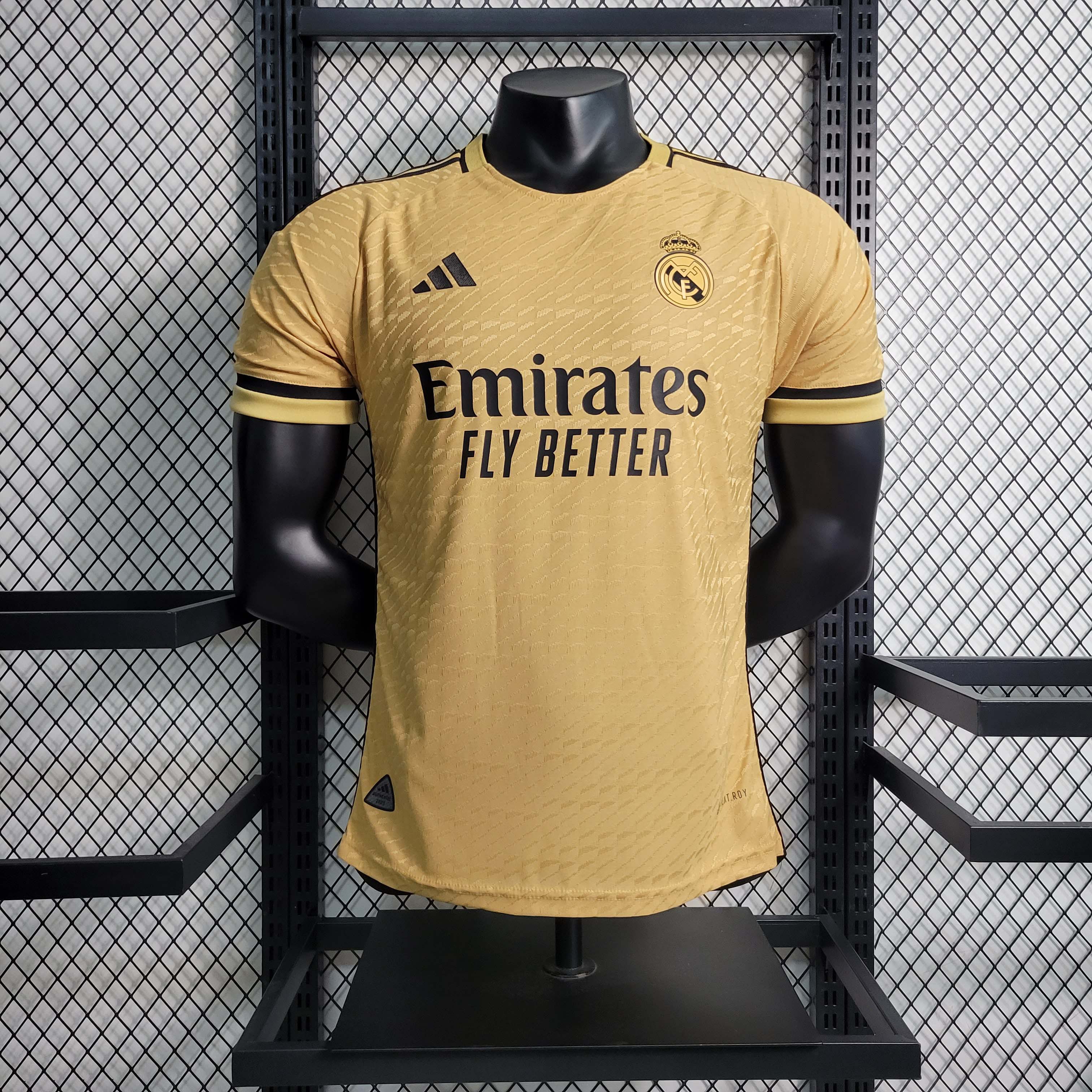 2023/2024 Player Version Real Madrid Special Edition golden Football Shirt 1:1 Thai Quality:football jersey mysite: unitedjerseyfootball 邓江浪:football