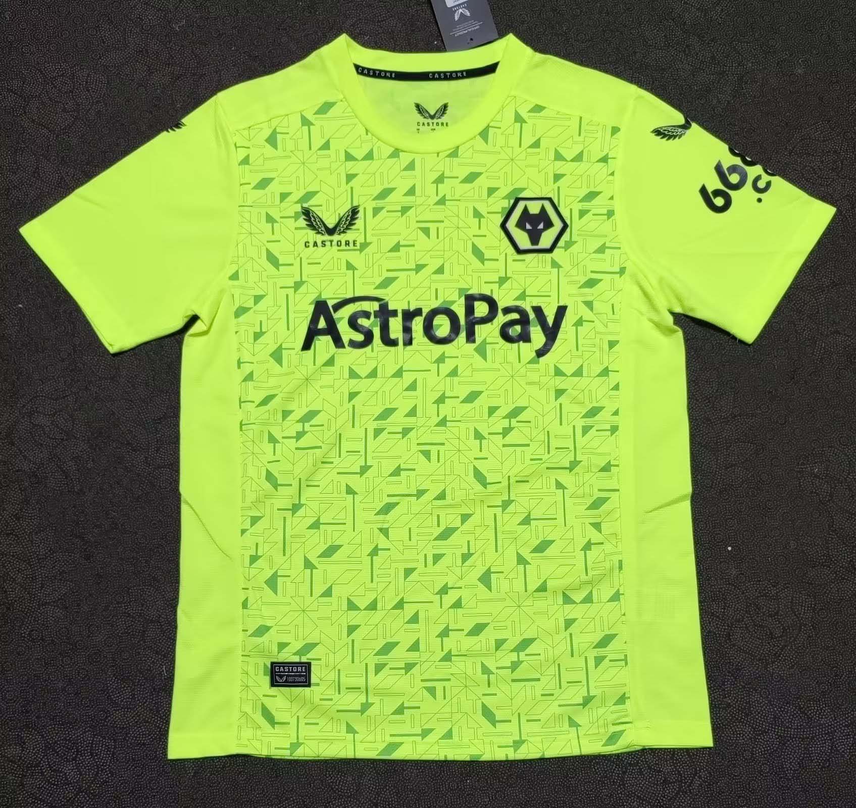 2023/2024 Wolverhampton Wanderers Goalkeeper Football Shirt 1:1 Thai Quality:football jersey mysite: unitedjerseyfootball 邓江浪:football