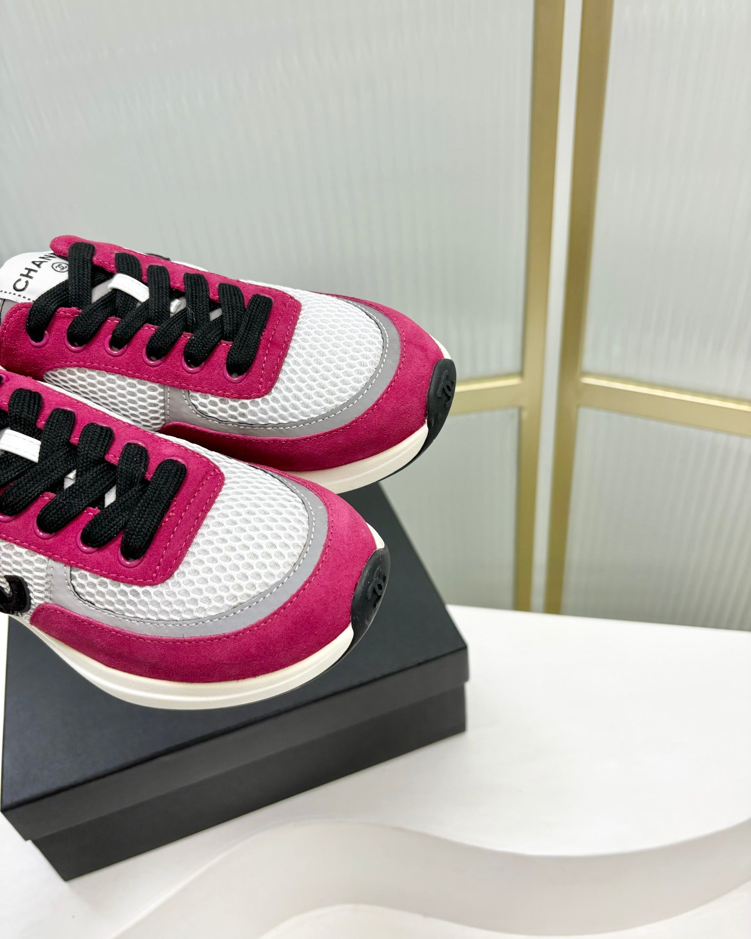 SNEAKER IN BARBIE PINK SUEDE AND GREY BREATHABLE MESH、mysite、Cacoeks