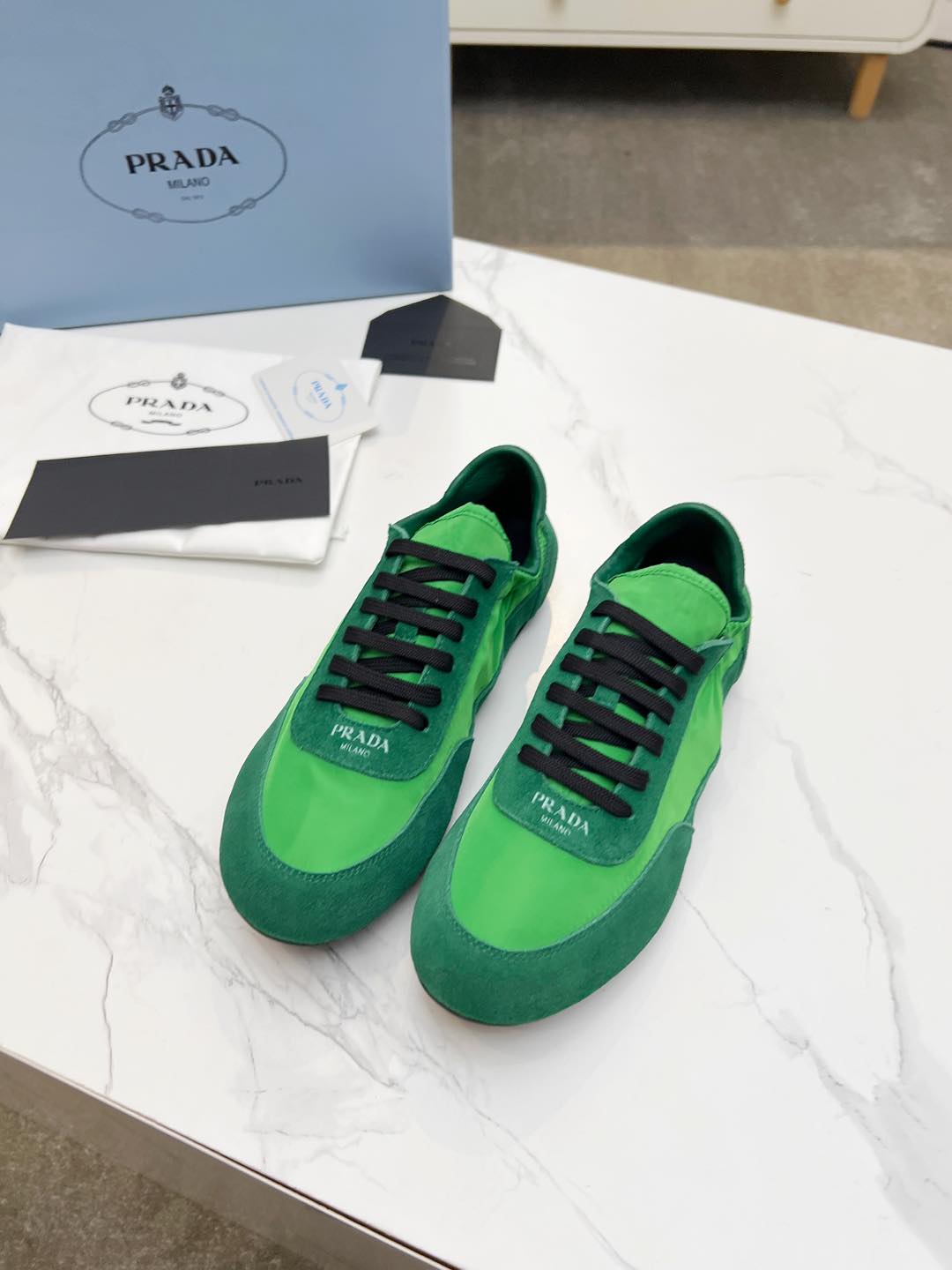 COLLAPSE SNEAKERS IN GREEN SUEDE AND NYLON、mysite、Cacoeks