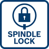 Easy disc / tool change thanks to spindle lock
