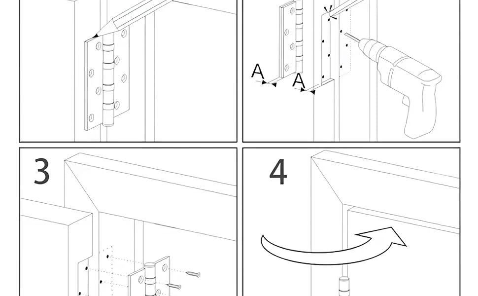 door hinges Installation