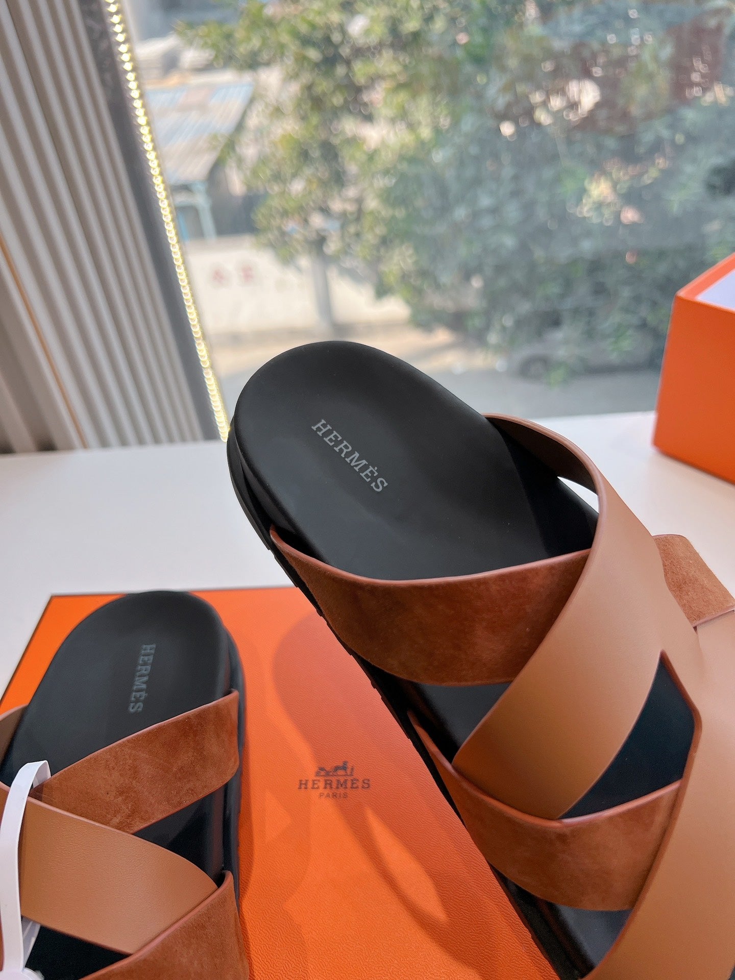 KAZIMIR SANDAL IN BRONZE BROWN CALFSKIN AND SUEDE、mysite、Cacoeks