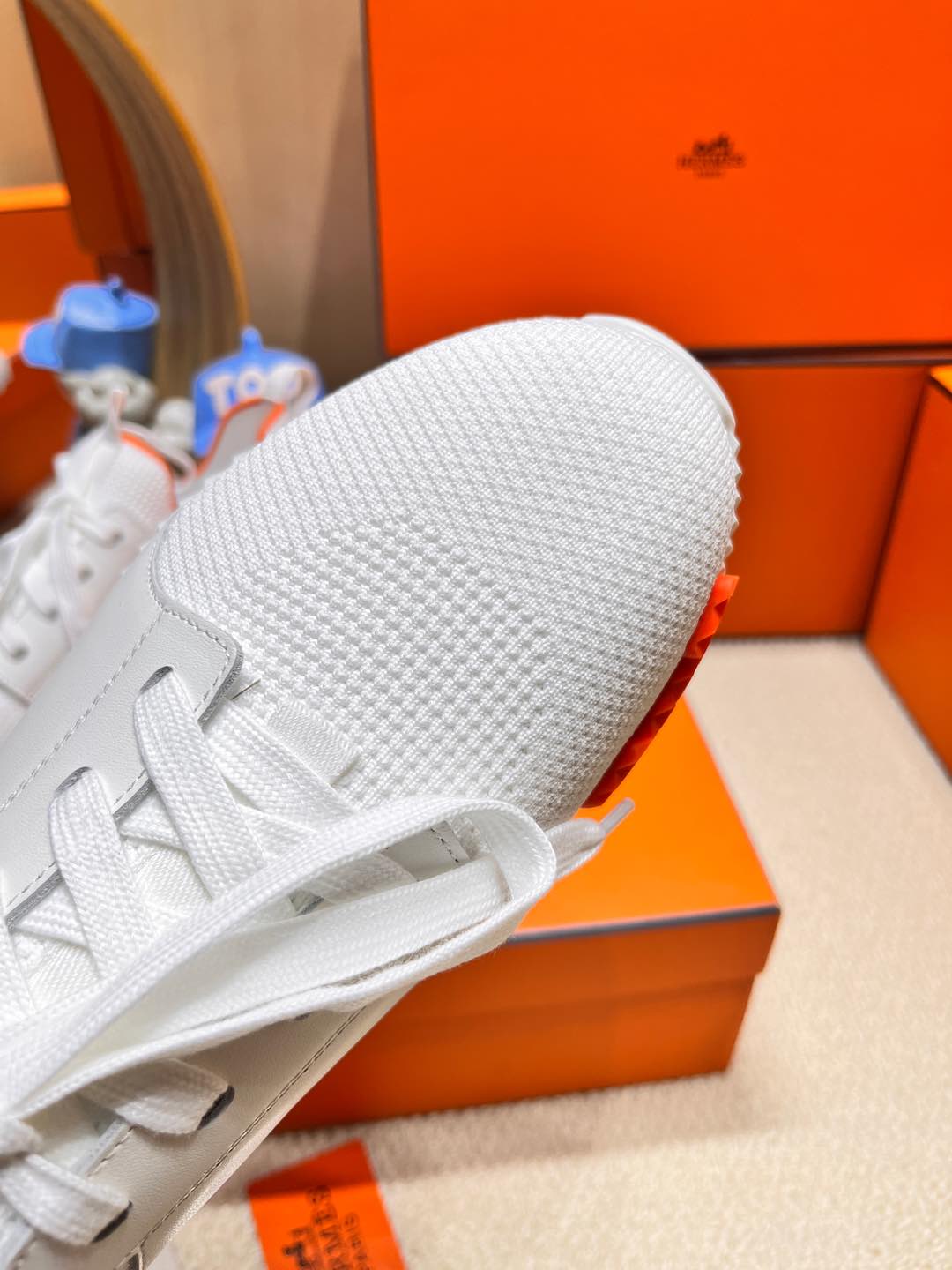 DEPART SLIP-ON SNEAKER IN FULL WHITE KNIT AND CALFSKIN、mysite、Cacoeks