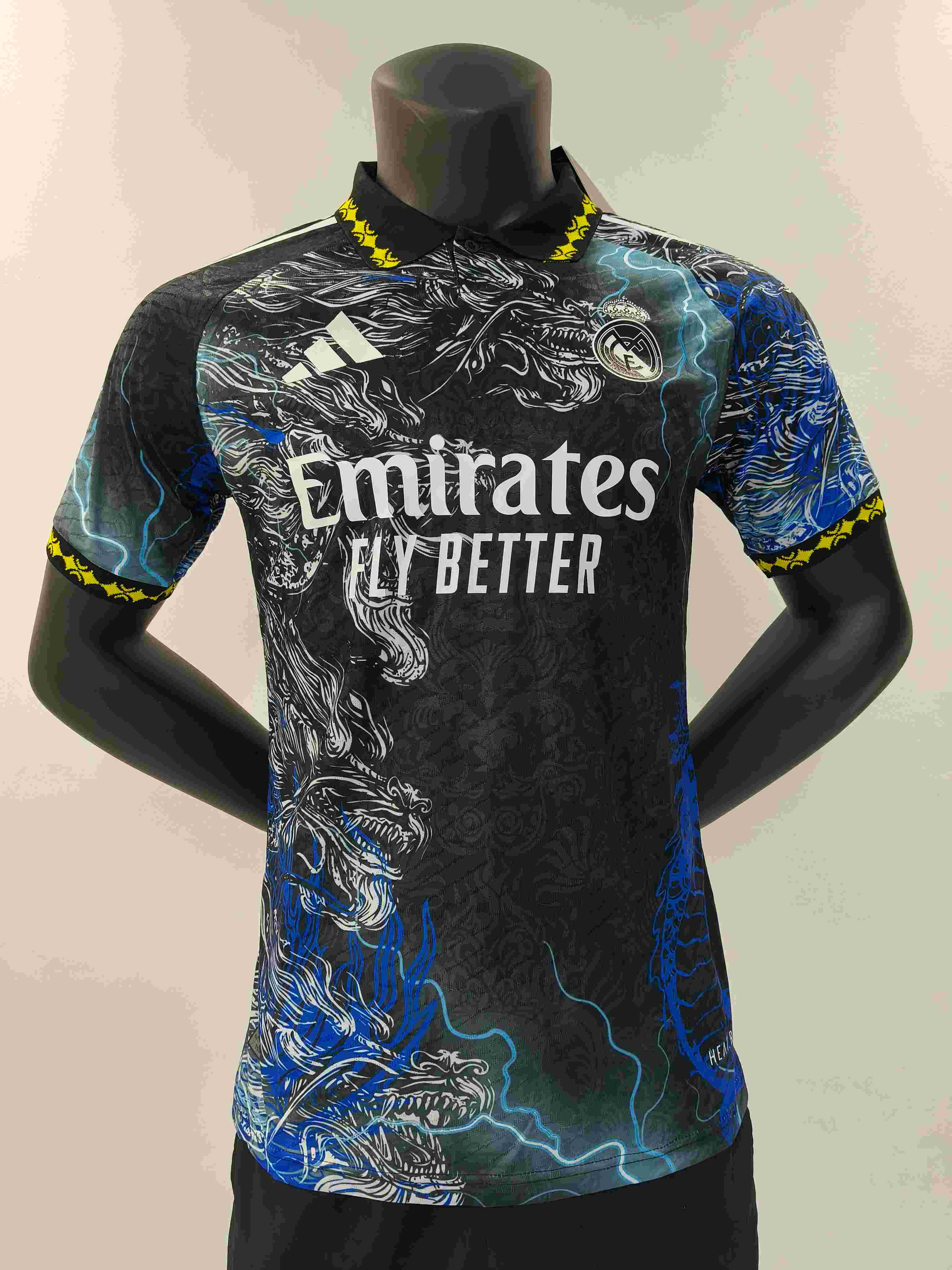 24/25 Real Madrid Black/Blue Dragon Special Edition Football Shirt-mysite Custom Football Kit- Nextkits