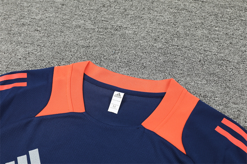 Higojerseys-Manchester United 24-25 Short-Sleeve Training Set - Deep Blue