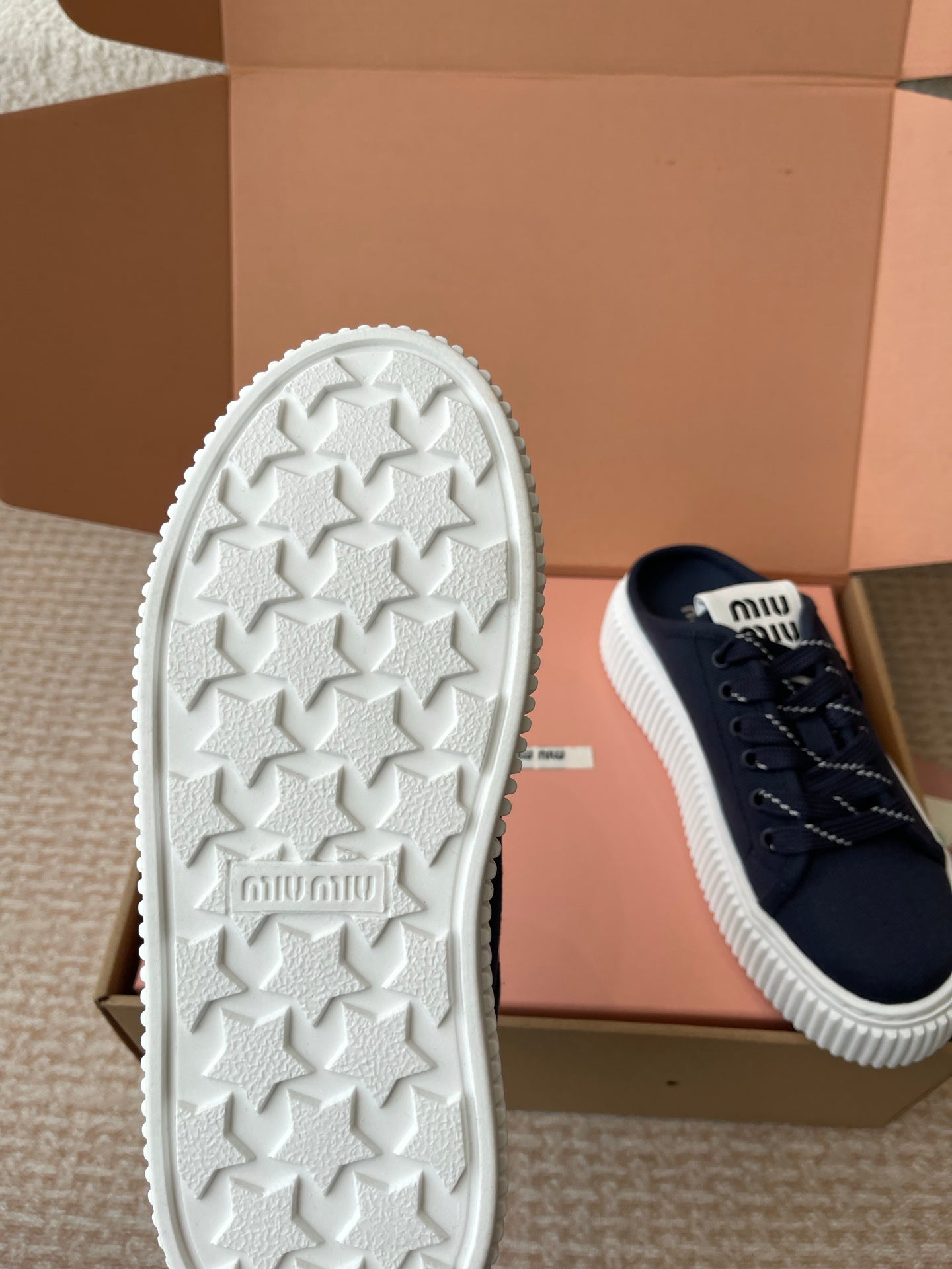 WASH SNEAKER MULES IN DARK NAVY DENIM、mysite、Cacoeks